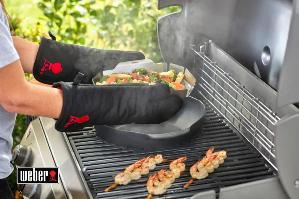 Вок Weber со вставкой для приготовления на пару - Gourmet BBQ System